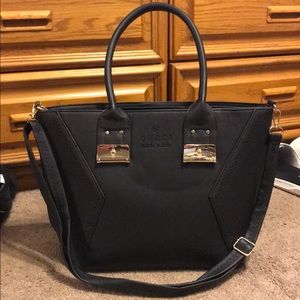 Black satchel bag